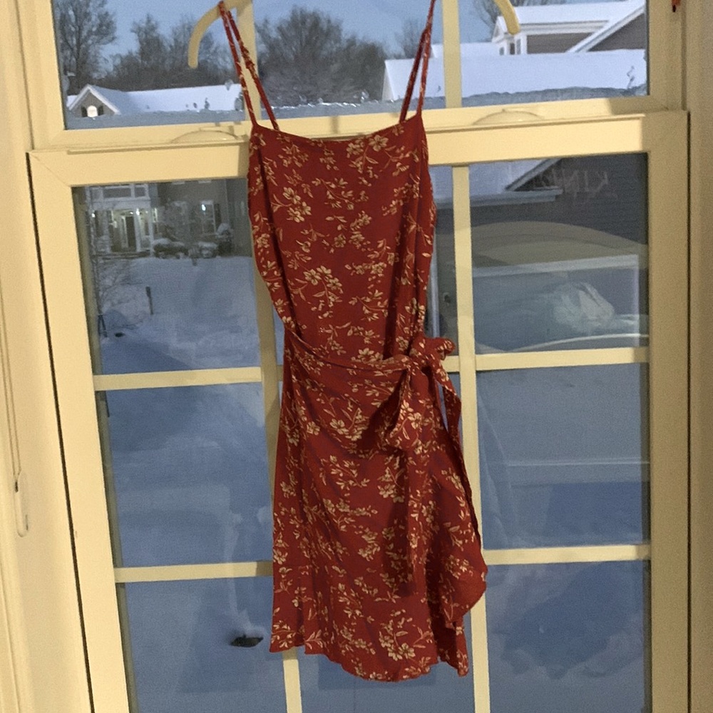flower print wrap dress